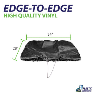 Bucket Cover - 28" x 34" Edge to Edge - Vinyl - Economy Line - Bucket Truck Parts