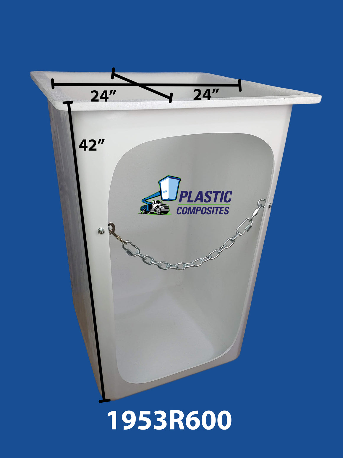 Buckets - Versalift - 24" x 24" x 42" - L Shaped Bracket - Crawl Thru Front - Bucket Truck Parts
