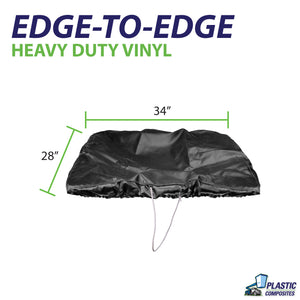 Bucket Cover - 28" x 34" Edge to Edge - Heavy Duty Vinyl - Bucket Truck Parts