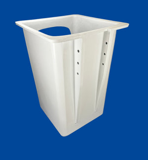 Buckets - Duralift - 24" x 24" x 42" - Crawl Thru Front - 9" Ribs