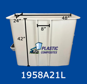 Buckets - Versalift - 24" x 48" x 42" - 15" x 7.75" Controls Right - Step Left