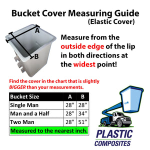 Bucket Cover - 28" x 51" Edge to Edge - Heavy Duty Vinyl - Bucket Truck Parts