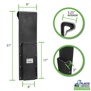 Chainsaw Scabbard - Plastic - Bucket Mounted (Inside Mount Only) (Unlined) - Bucket Truck Parts
