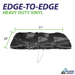 Bucket Cover - 28" x 51" Edge to Edge - Heavy Duty Vinyl - Bucket Truck Parts
