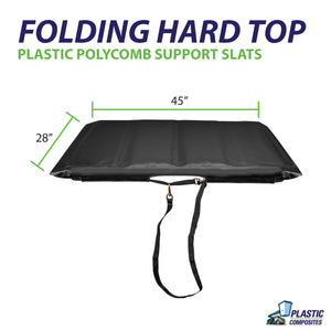 Bucket Cover - 28" x 45" Edge to Edge - Folding Hard Top ("Baby" Two Man) - Bucket Truck Parts